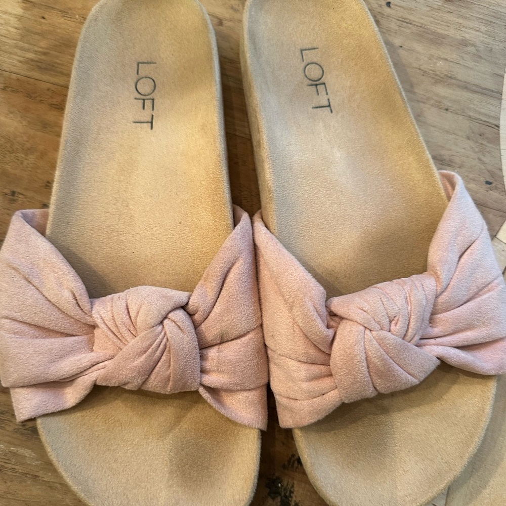 Loft pink slip ons